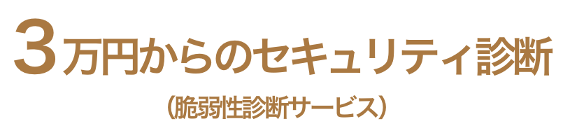 3万円からのセキュリティ診断（脆弱性診断サービス）